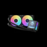 Tản Nhiệt Nước GAMDIAS CHIONE P5-240 ARGB Black – AIO 240mm | Màn Hình LCD IPS 3,4 Inch